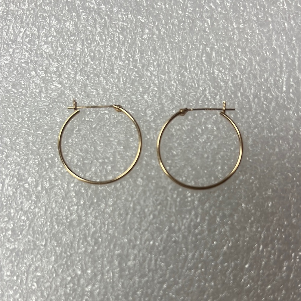 Elegant Gold Hoop Earrings 22k plated 16k gold